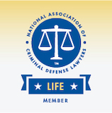 NACDL Life Member badge - Todd A. Bussert